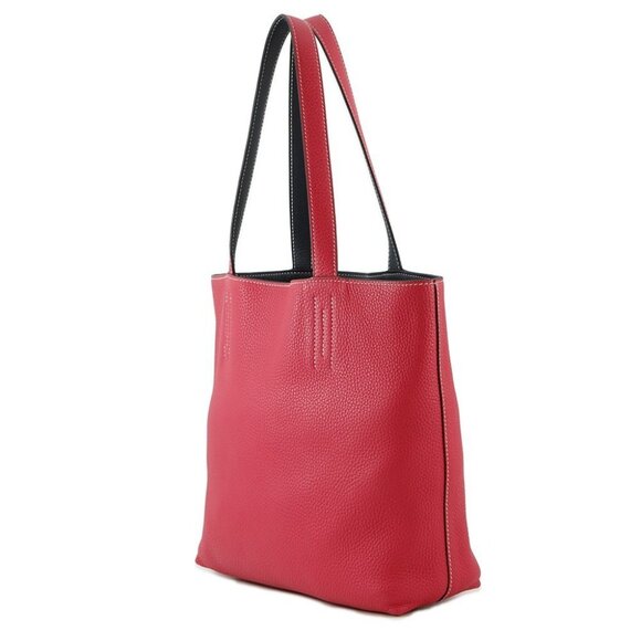 HERMES Double sense Size 28 Taurillon Clemence Rose Extreme/Blue Nuit - Picture 6 of 11